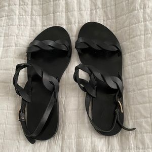 Ancient Greek Sandals l Plexi Vachetta Black (Sz 38)